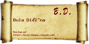 Bula Diána névjegykártya